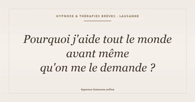 Aide compulsive : quand aider les autres cache votre peur