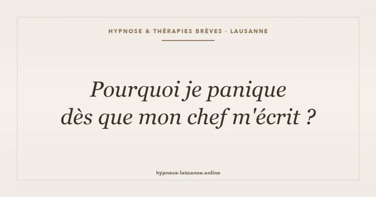 Anxiété au travail