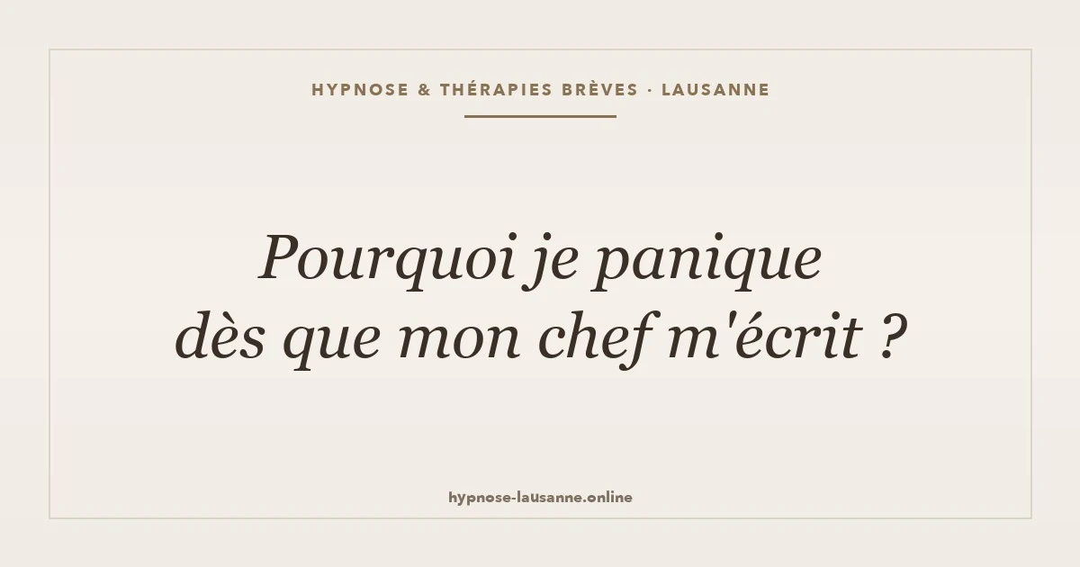 Anxiété au travail