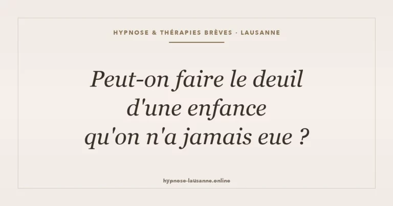 Le deuil de l'enfance