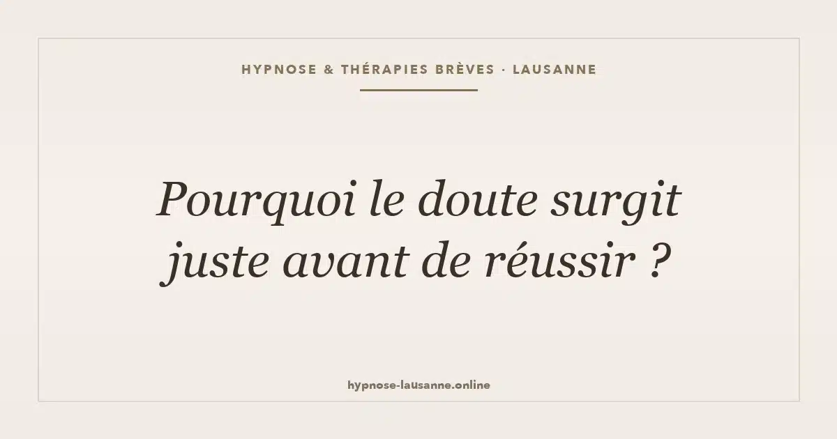 La peur de réussir