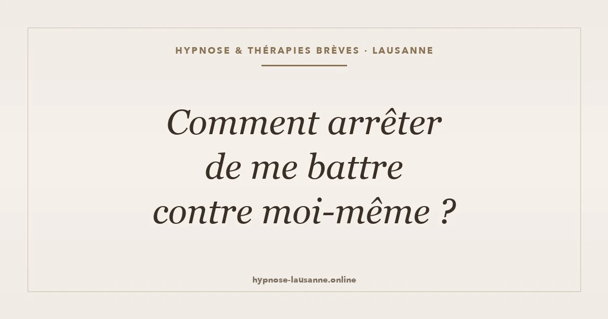 Comment faire la paix avec la part de soi qui nous juge ?