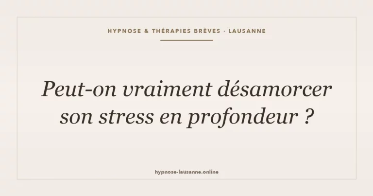 Gérer son stress avec l'hypnose
