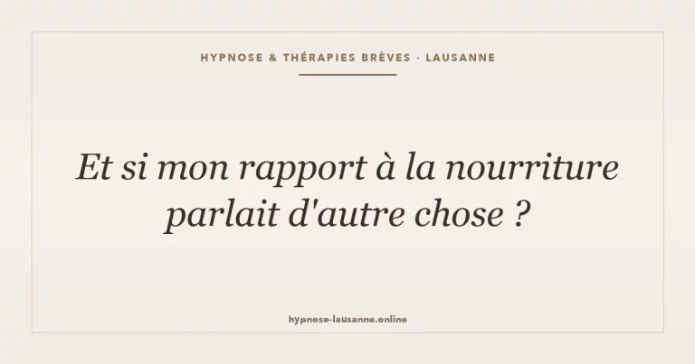 Hypnose et troubles alimentaires