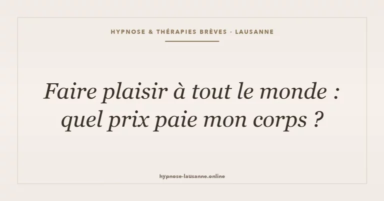 People-pleasing et santé