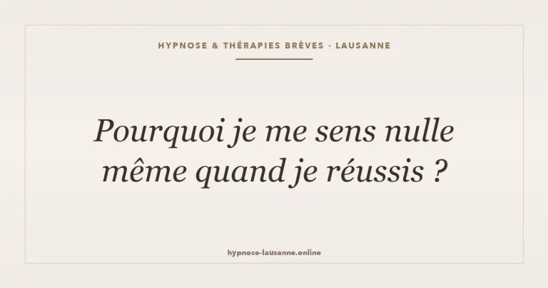 Perfectionnisme et critique intérieur