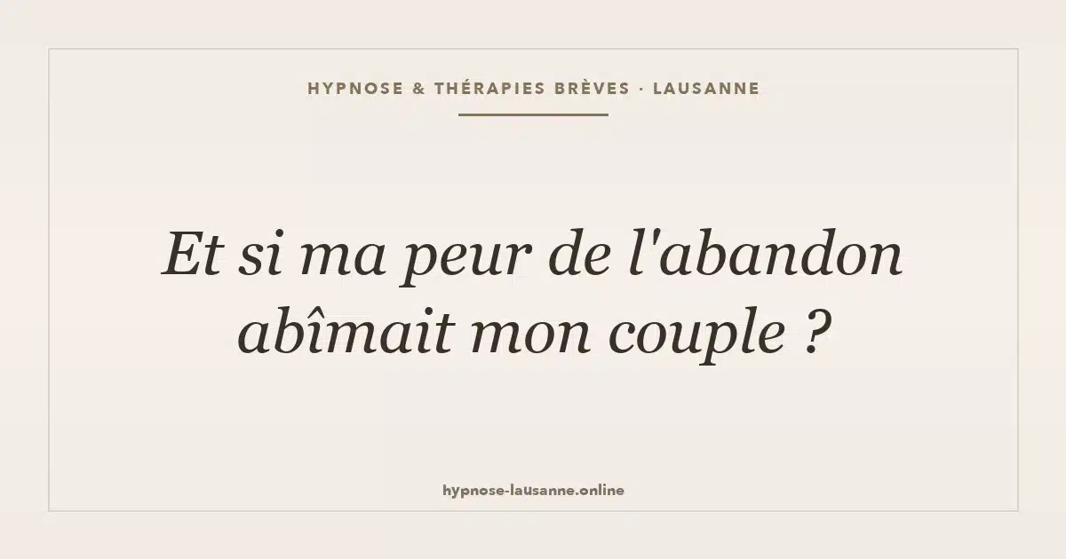 Peur de l'abandon