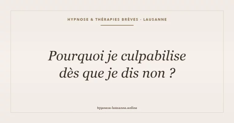 Pourquoi dire non me terrifie-t-il autant ?