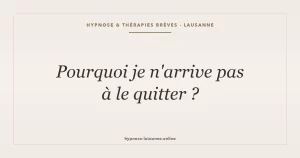 « Je n'arrive pas à le quitter »