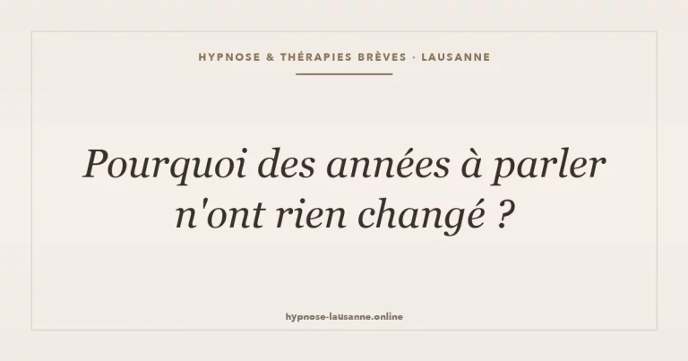 Parler ne suffit pas