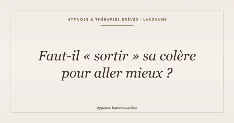 Sortir sa colère