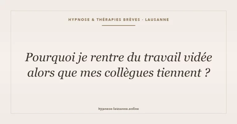 Quand le travail rouvre les blessures de l'enfance